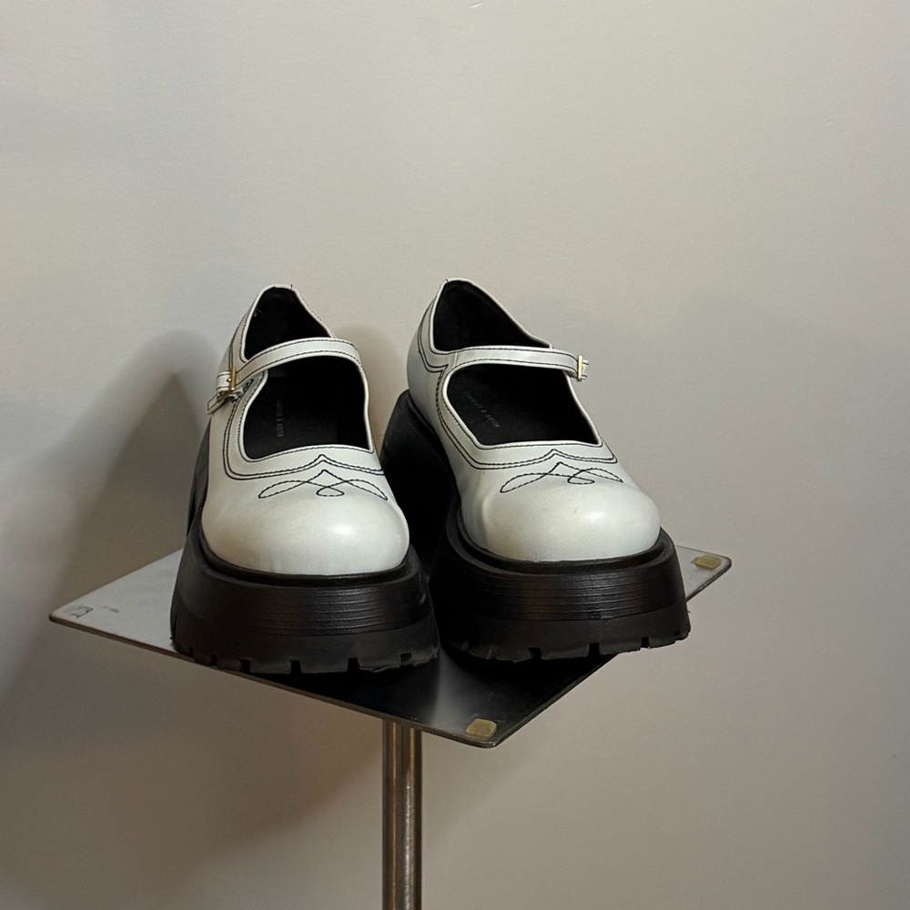 Charles & Keith Blue Platform Shoes